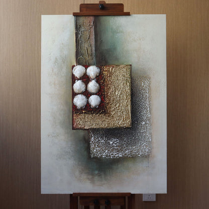 Texturiertes Mixed Media Wandkunst