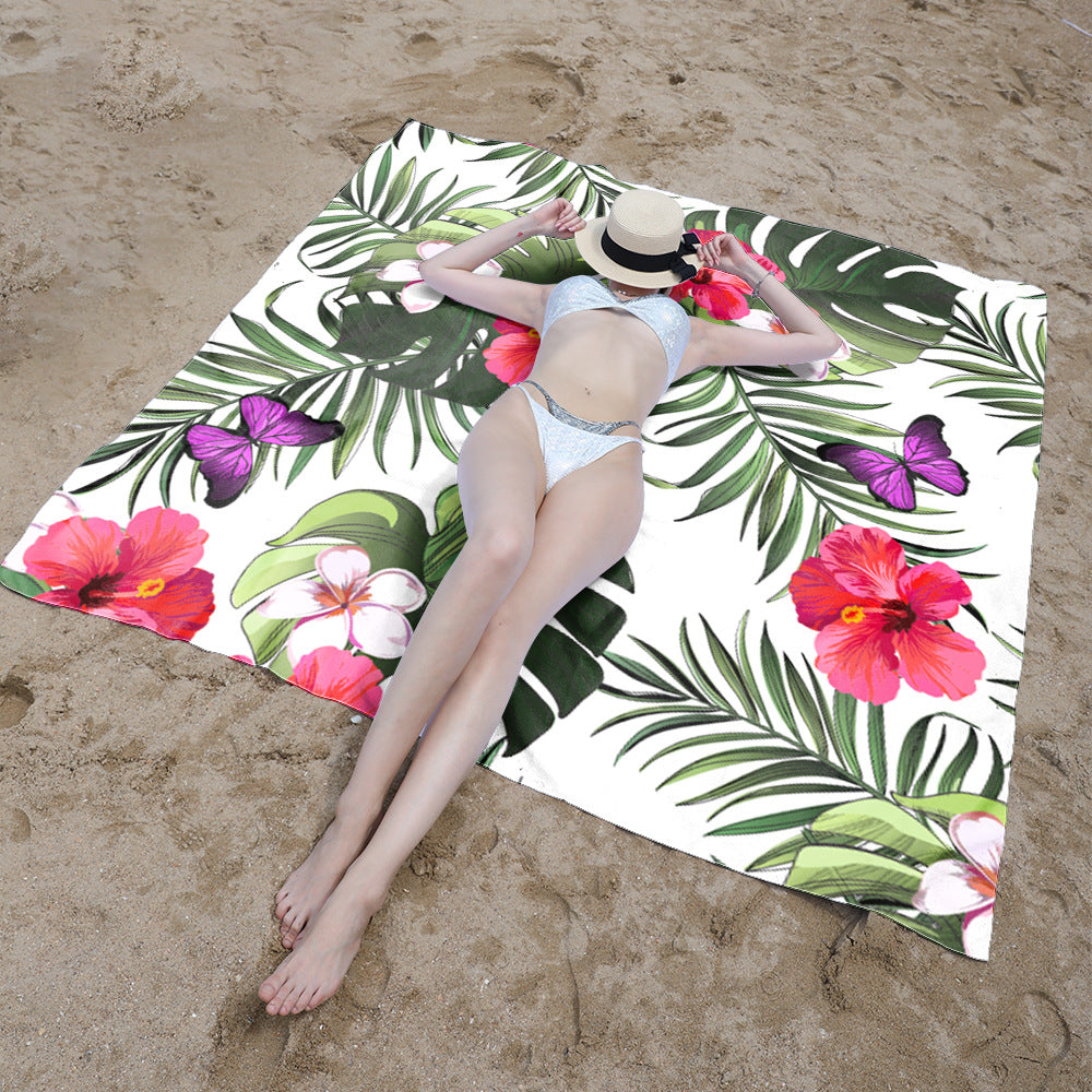 Stranddecke mit tropischem Blumendesign Brehn