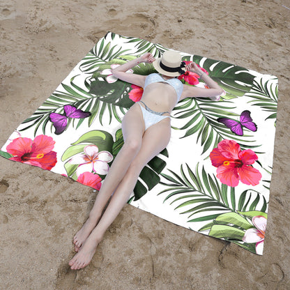 Stranddecke mit tropischem Blumendesign Brehn