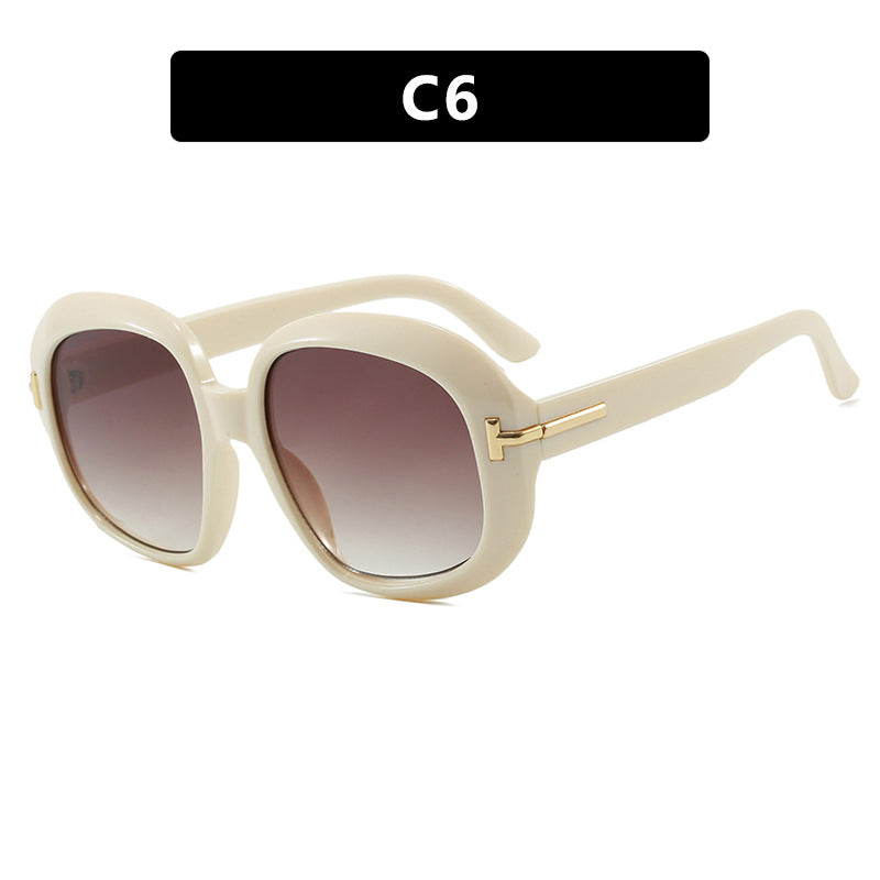 Damen oversized Sonnenbrille mit eleganter Rahmenstruktur und UV-Schutz Brehn