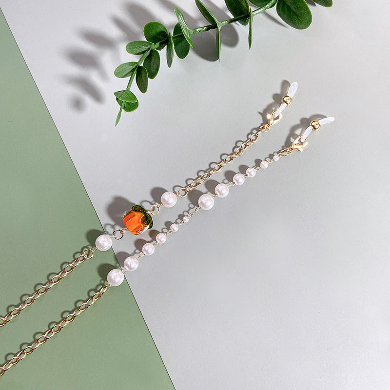Elegante Kette mit Perlen und Rubinen Brehn
