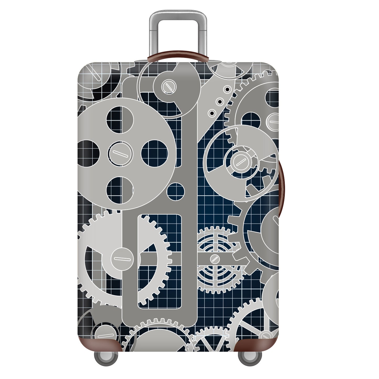 Unisex nan elastische Kofferhülle mit tropischem Blattmuster, dehnbarer Schutzcover für Hartschale und Softcase Brehn
