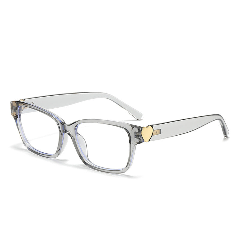 Damen modische quadratische Sonnenbrille mit Herz-Akzenten Brehn