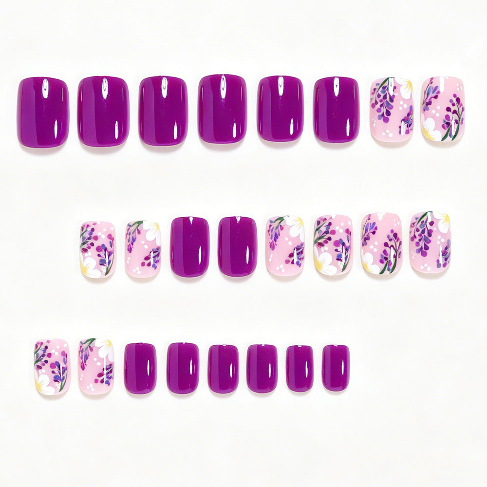 Florale Kunst Press-On Nail Set Brehn