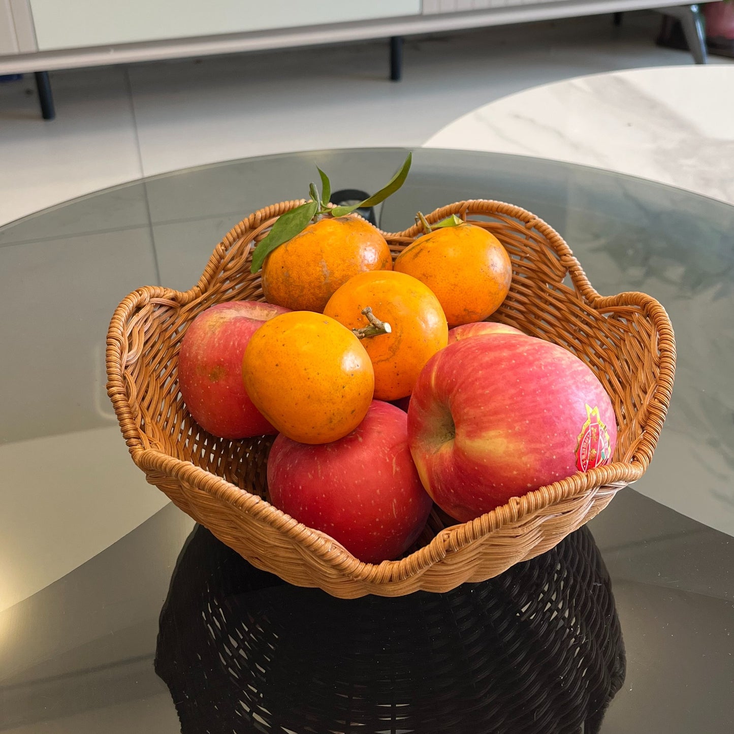 Damen Dekorativer Korb im Blumenform Brehn