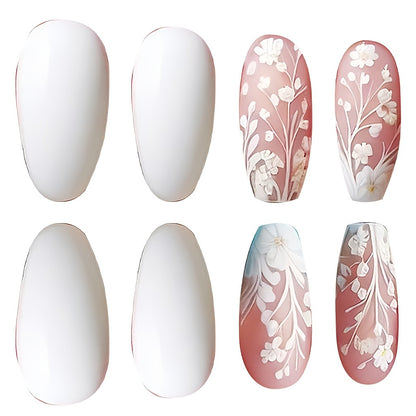 Elegante Blumen Kunst Press-On Nagel Set Brehn