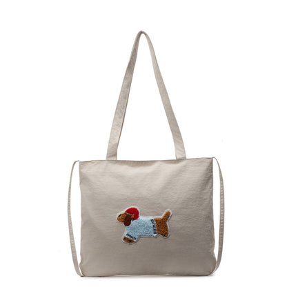Niedliche Cartoon-Hund-Themen-Leinen-Tasche