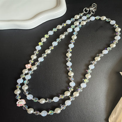 Elegante mehrschichtige Perlenkette Brehn