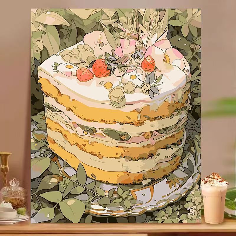 Dessert-inspiriertes dekoratives Leinwandkunstwerk Brehn