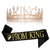 Damen Glitzernde Geburtstagskrone mit einem regalem "Birthday King"-Schärpen-Set Brehn
