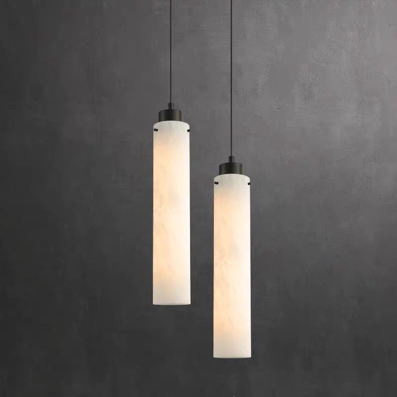 Moderne Marmor Zylinderring Pendelleuchte