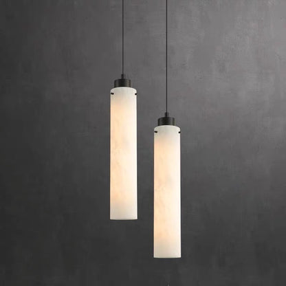 Moderne Marmor Zylinderring Pendelleuchte