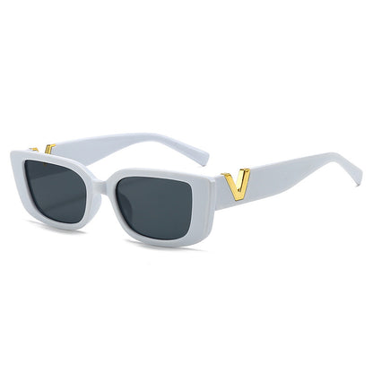 Übergroße Vintage-inspirierte quadratische Sonnenbrille