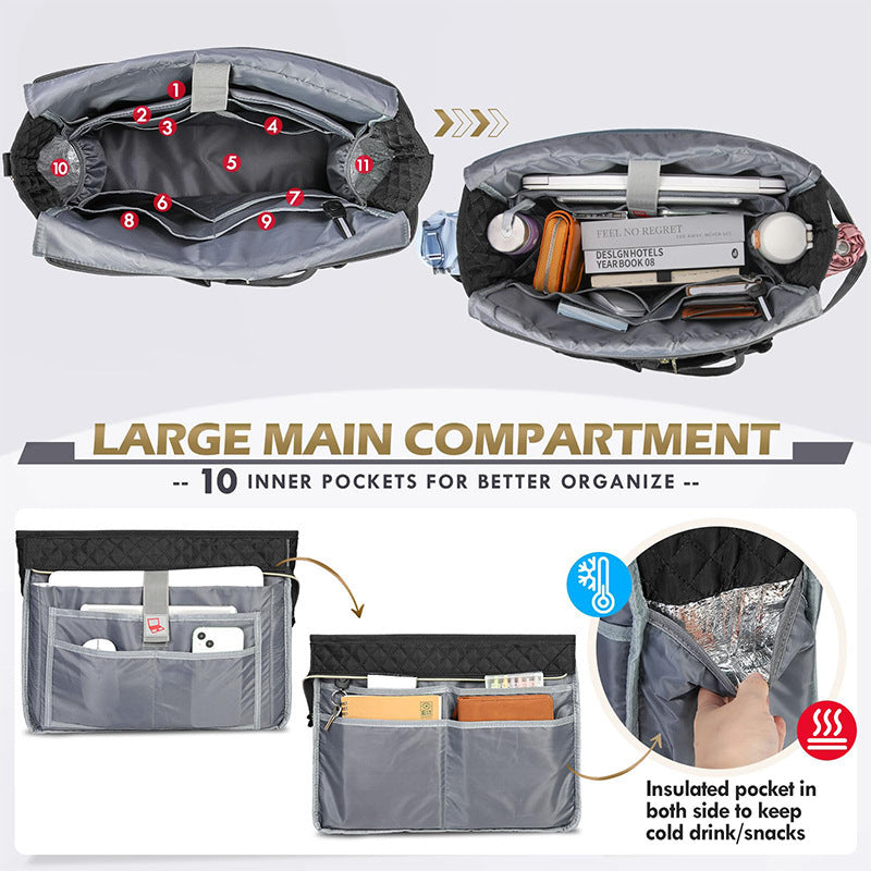 Elegante und Vielseitige Handtasche mit Mehreren Fächern Brehn