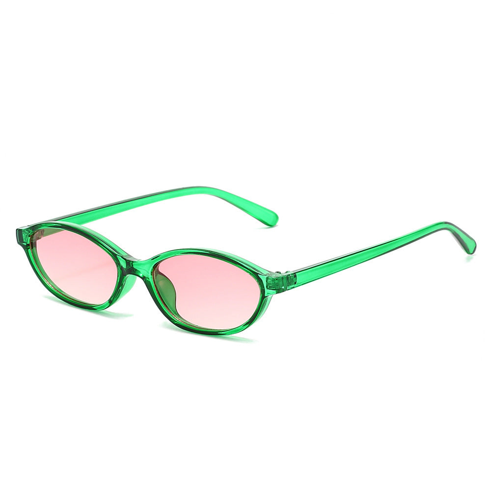 Retro-inspirierte schlanke ovale Sonnenbrille Brehn