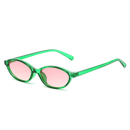 Retro-inspirierte schlanke ovale Sonnenbrille Brehn