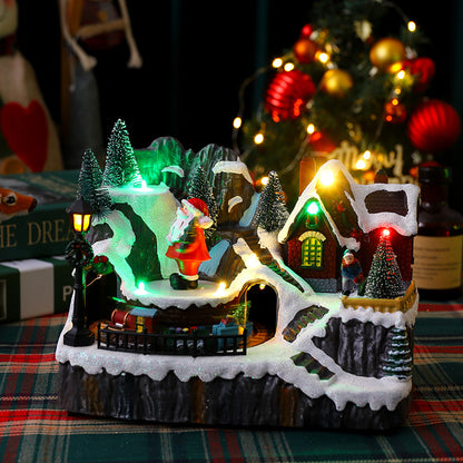 Weihnachtsdorf mit Lichtern Brehn
