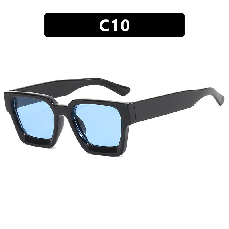 Damen modische quadratische Sonnenbrille mit gelben Gläsern Brehn
