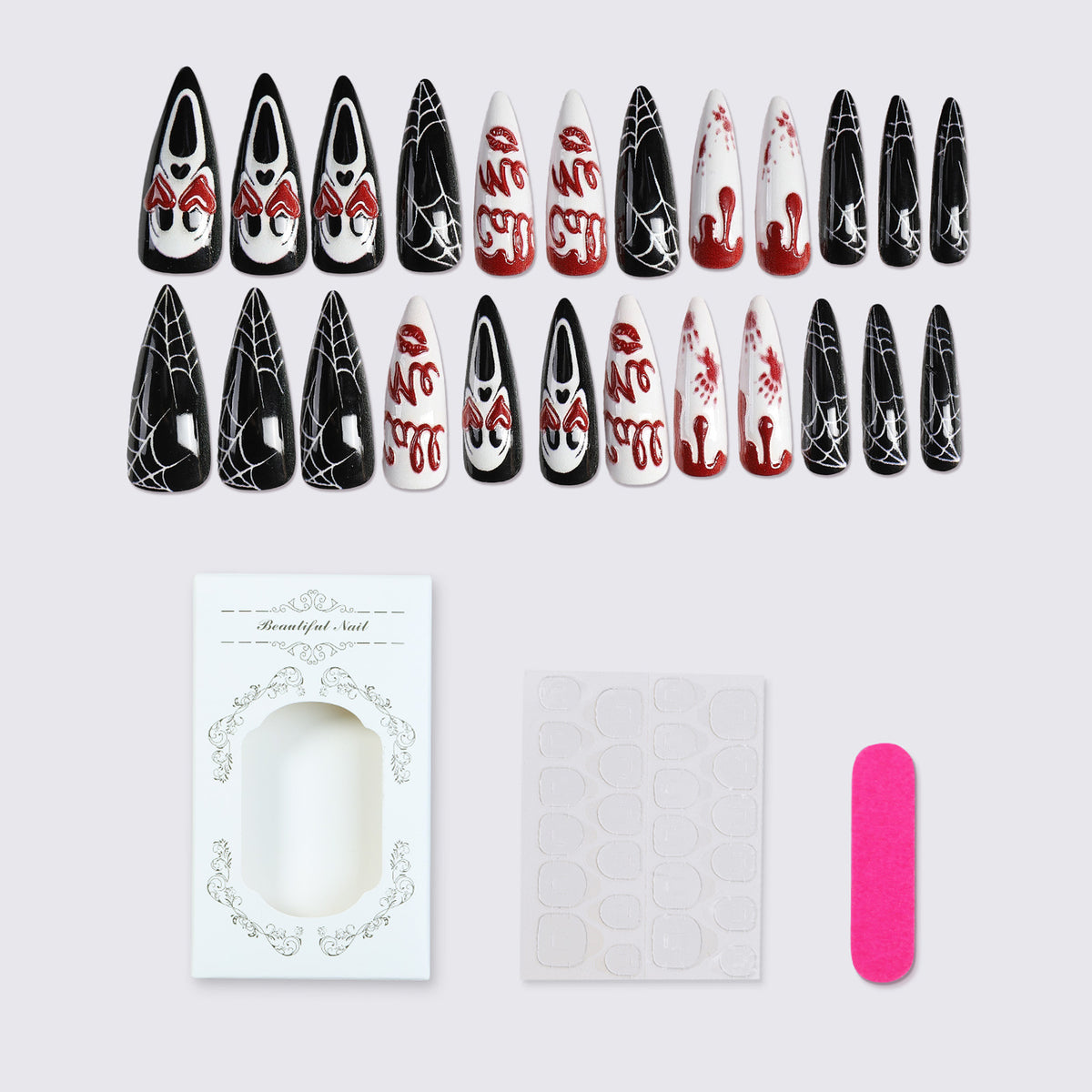 Kreatives Halloween Kunstnagelset Brehn