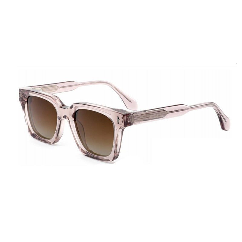 Damen klassische quadratische Sonnenbrille mit robustem Rahmen und UV-Schutz Brehn