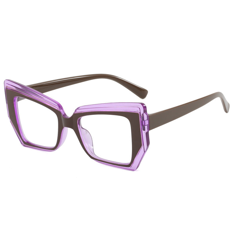 Damen Modische Brille mit auffälligem, geometrischem Rahmen Brehn
