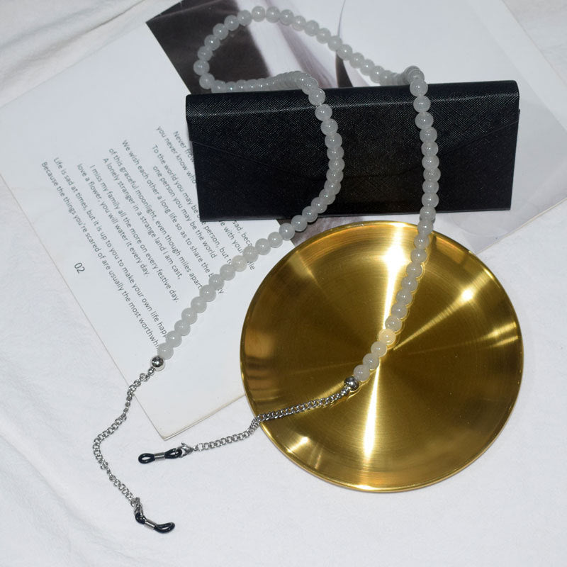 Chic Perlen Brillen Kette Brehn