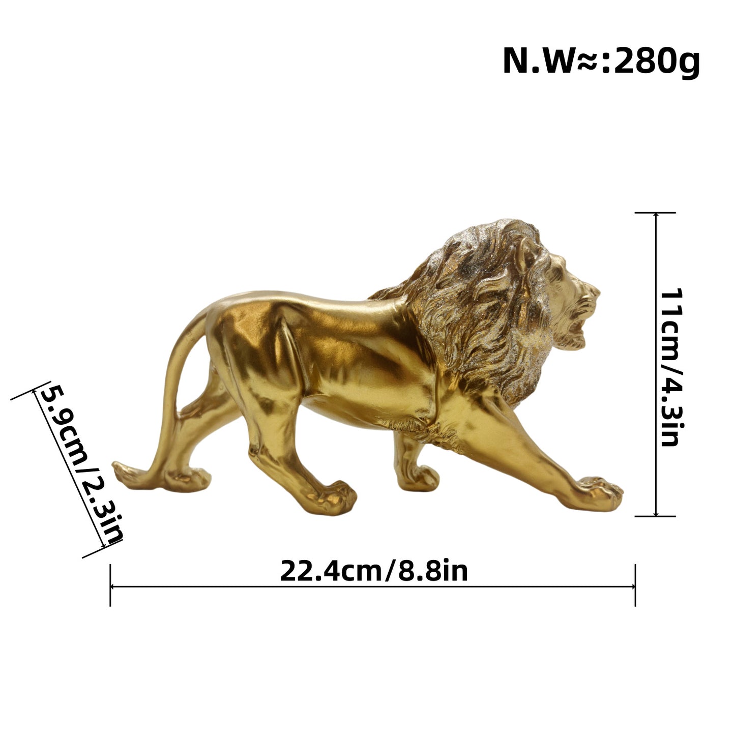 Dekorative Löwenfigur im modernen Stil Brehn