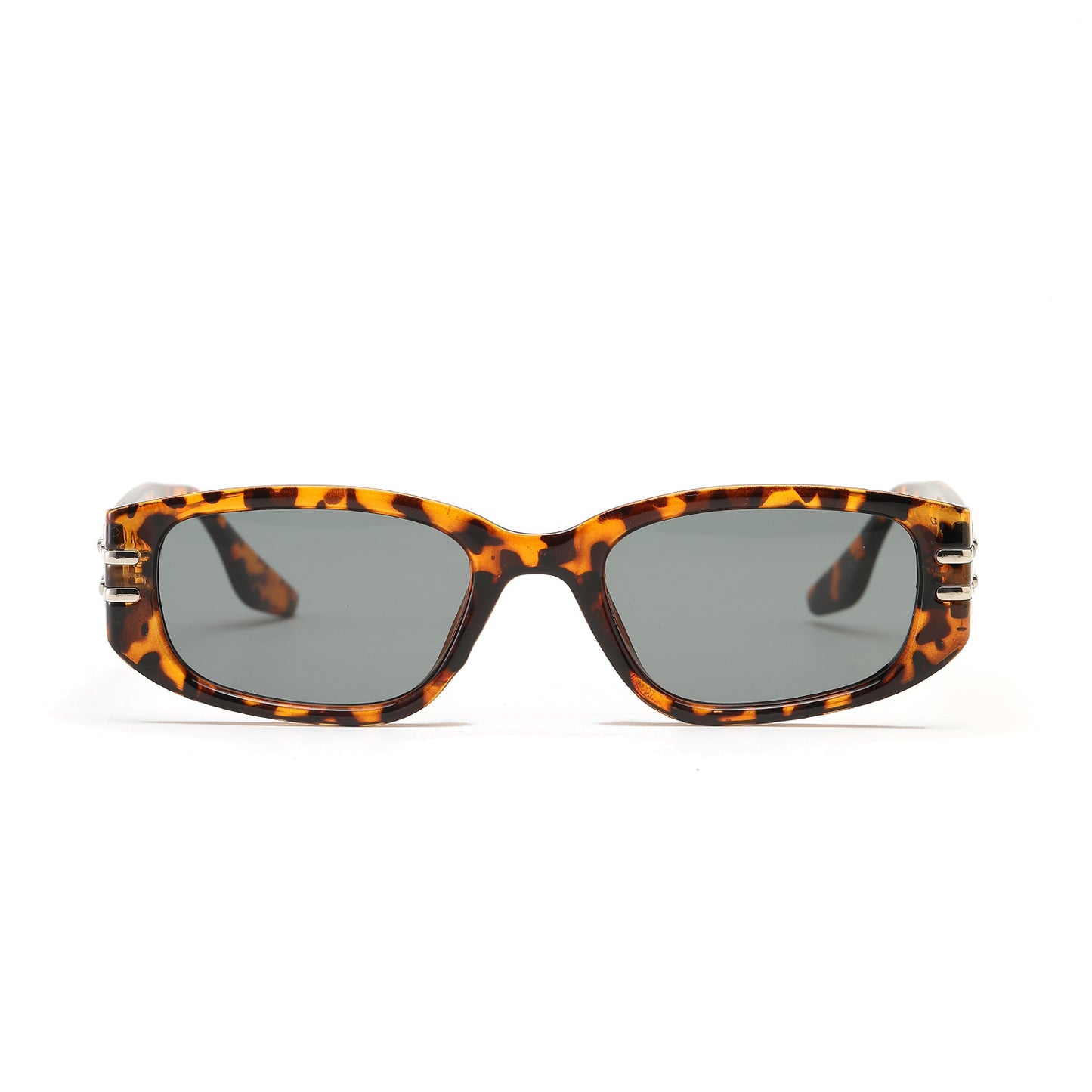 Damen modische rechteckige Sonnenbrille mit eleganten Metallakzenten Brehn
