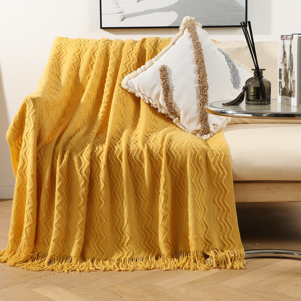Dekorative Strickwurfdecke