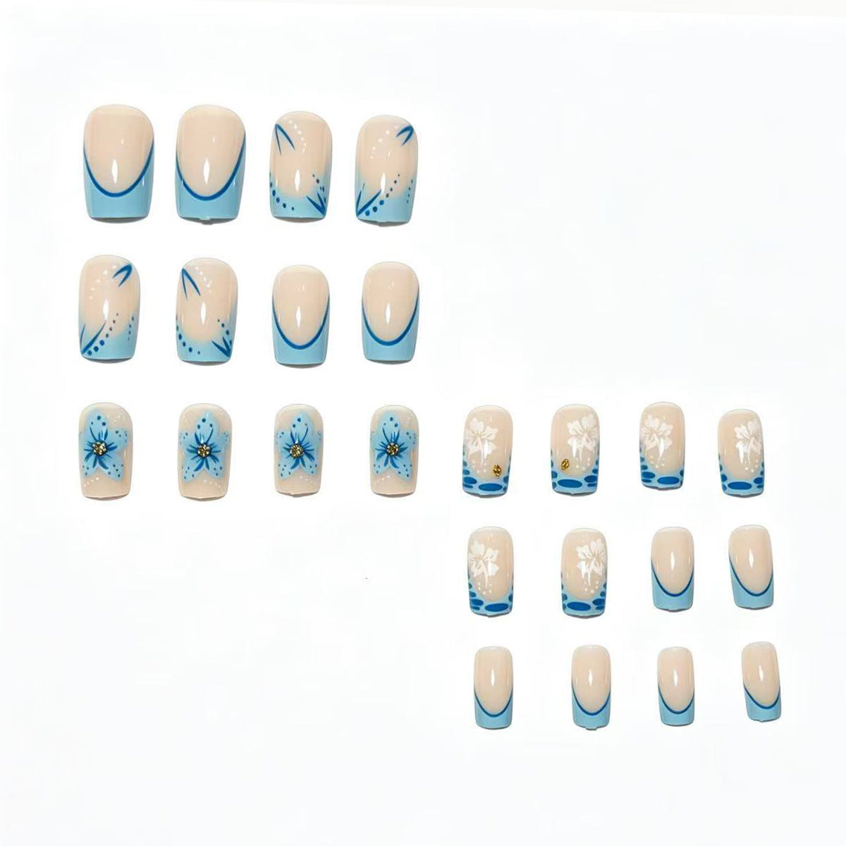 Artisan Floral Acryl Press-On Nagelset Brehn