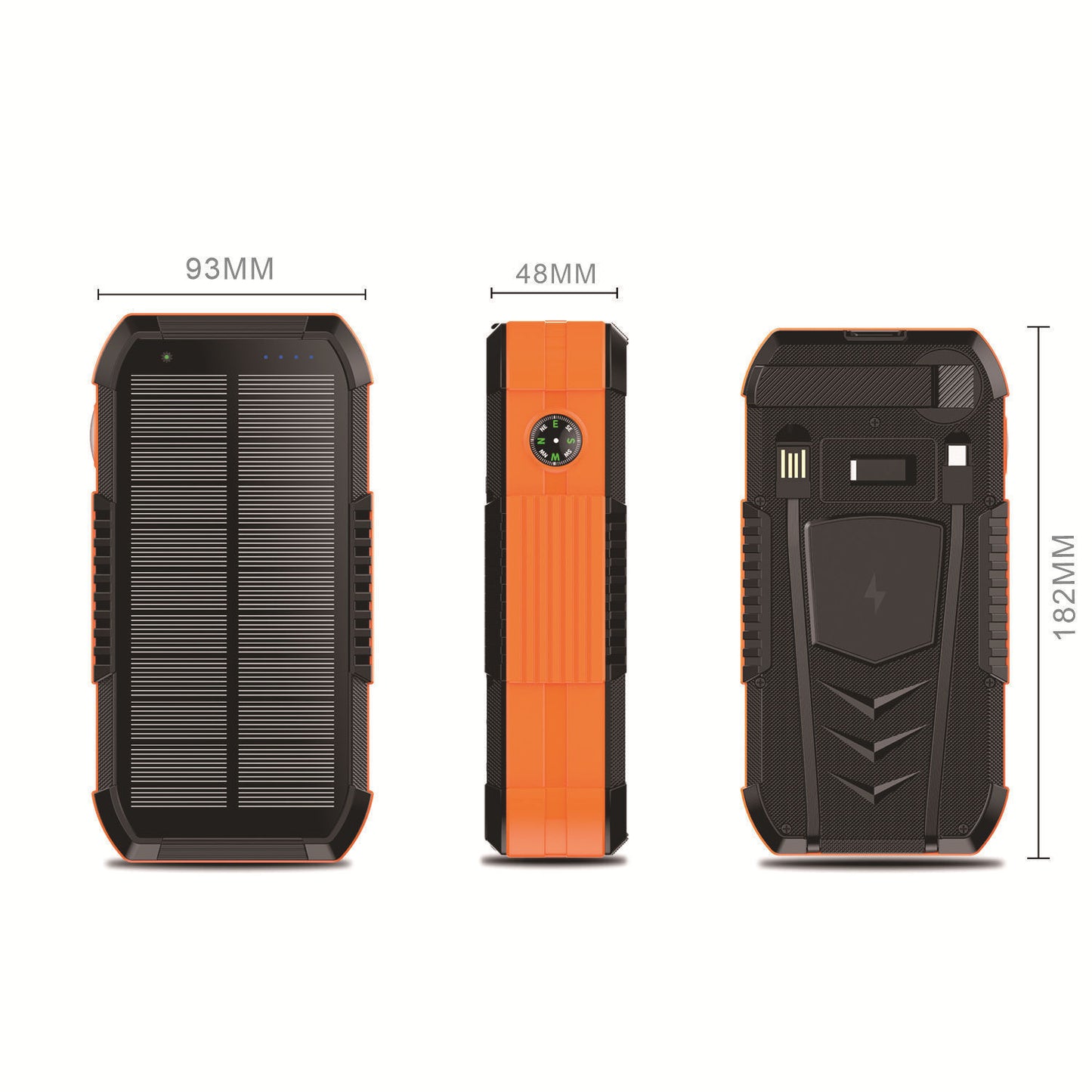 Outdoor Solar Powerbank mit Robuster Schutzhülle Brehn