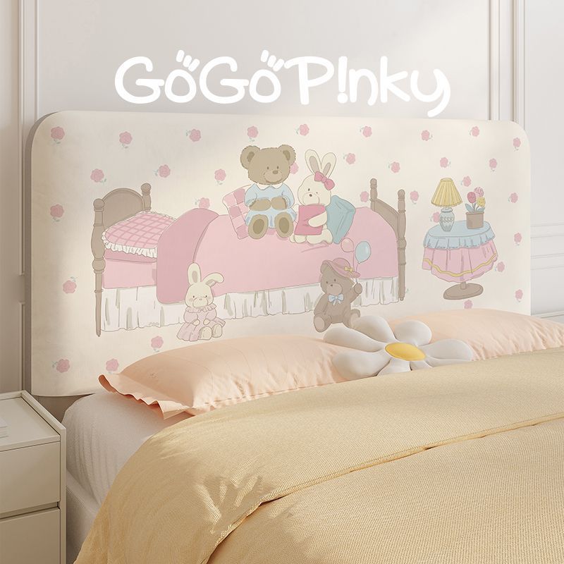 Padded Decorative Cupcake Headboard Cover with Scalloped Frame and Soft Upholstery