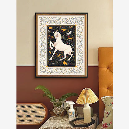 Künstlerisch dekorierte Einhorn Wandkunst