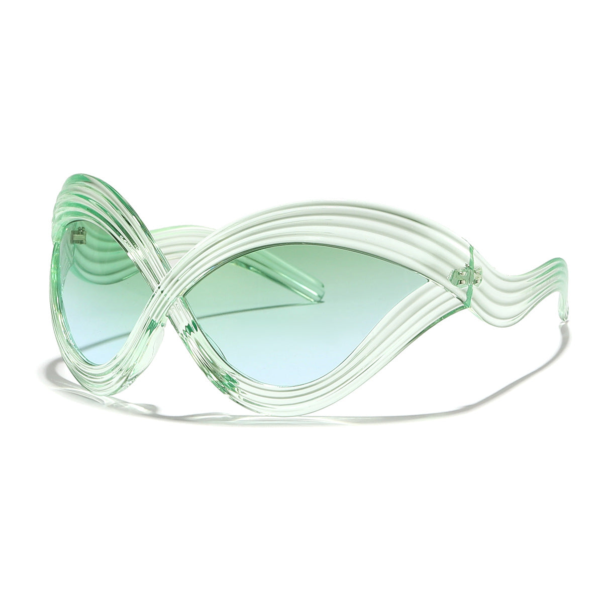 Damen modische Sonnenbrille mit innovativem Wellenrahmen Brehn