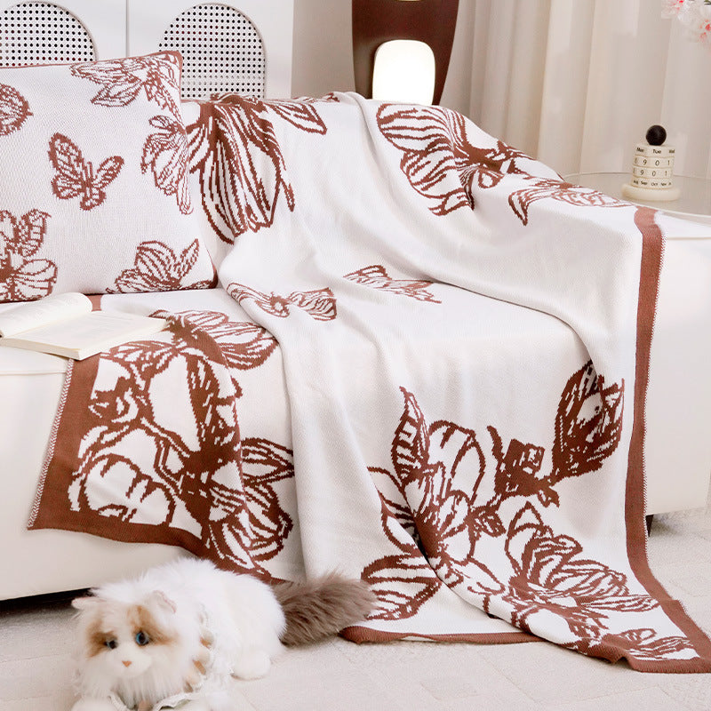 Damen Dekorative Wurfdecke mit floralem Design Brehn