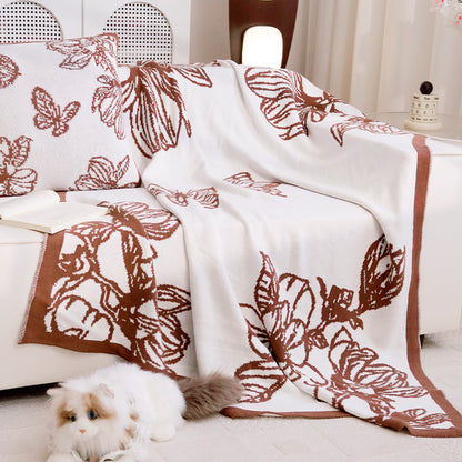 Damen Dekorative Wurfdecke mit floralem Design Brehn