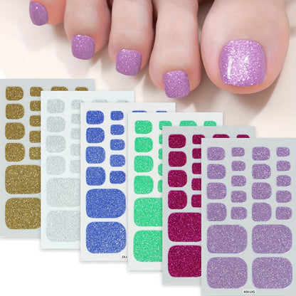 Glitzernde Fußnagel-Wraps  1790954465