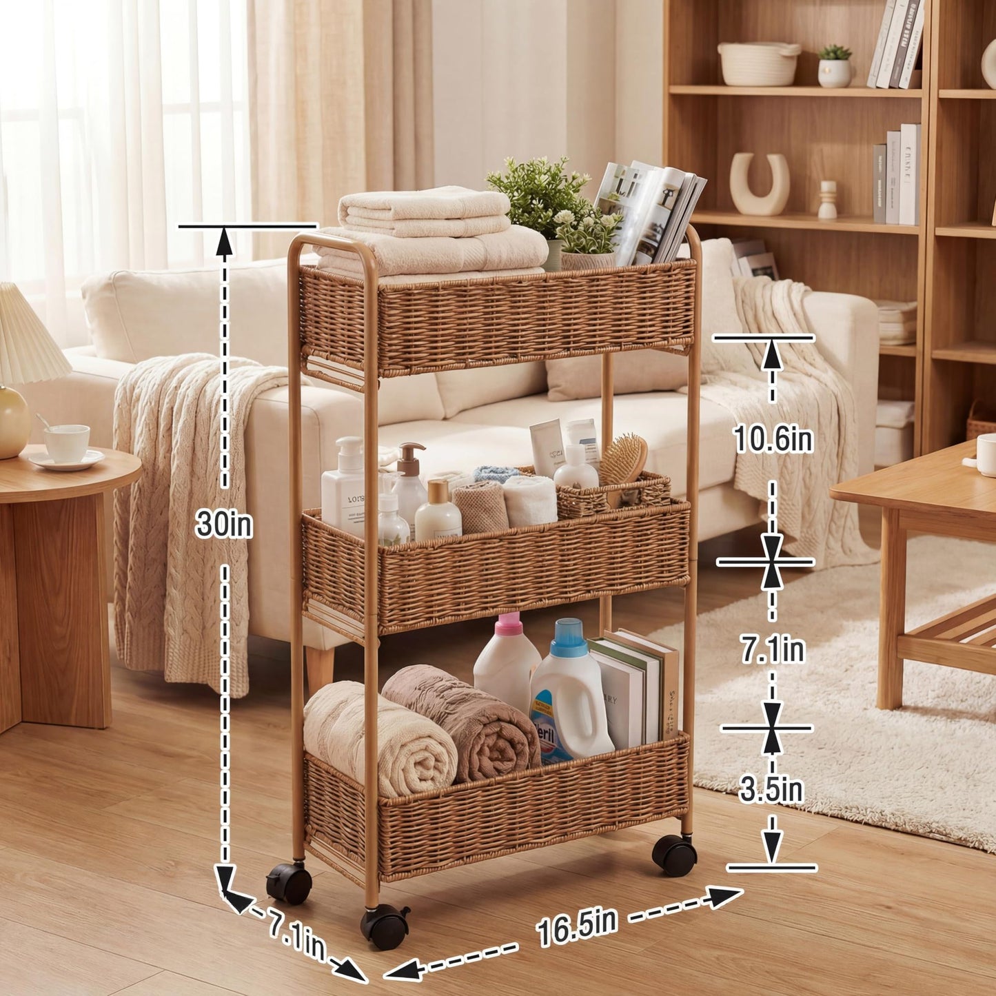 Eleganter Aufbewahrungskorb Aus Natürlichem Rattan Brehn