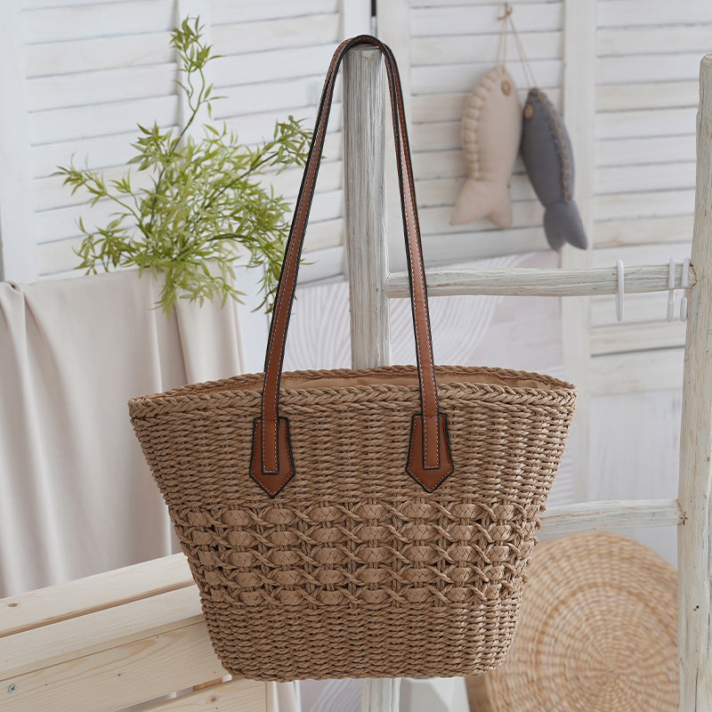 Handgefertigte Einkaufs- und Strandtasche Aus Naturmaterialien Brehn