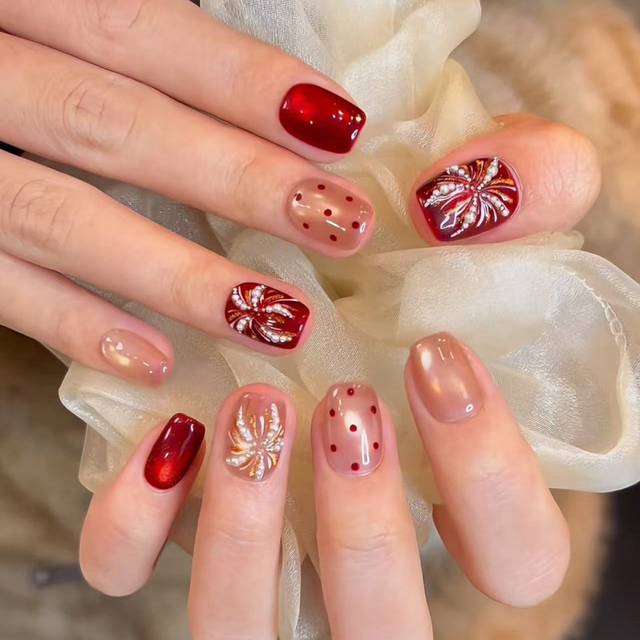 Premium Glitzernde Press-On Nagelerweiterungen Brehn