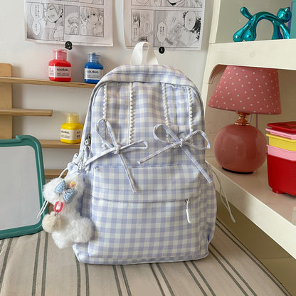 Lässiger karierten Schulrucksack