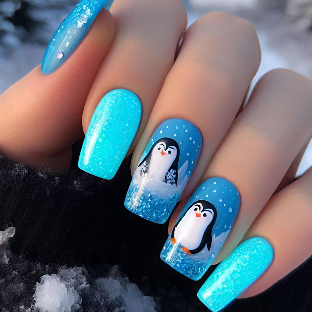 Kunstnägel mit Winterlichem Motiv Brehn