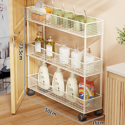 Slim Narrow Pull-Out Mesh Storage Organizer für Schrank und Türspalt