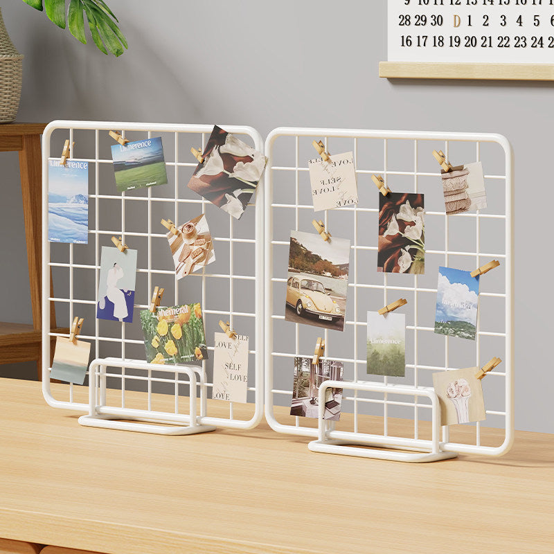 Desktop-Draht-Foto-Rasterdisplay mit Ständer und Mini-Clips