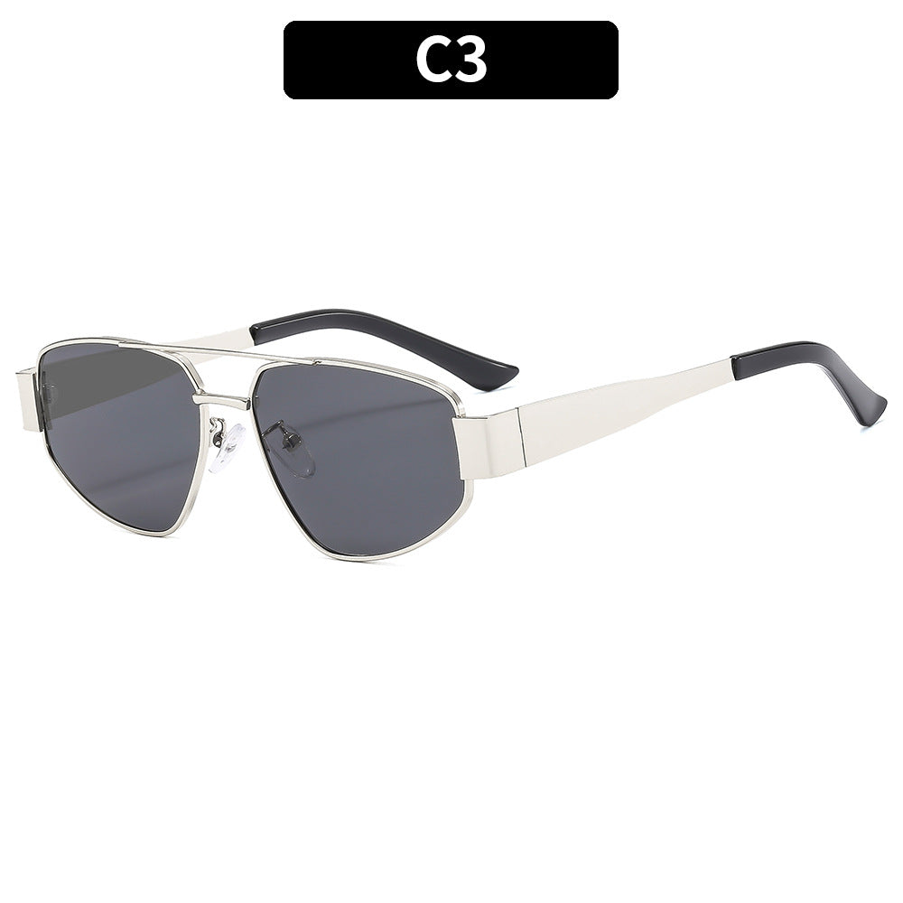 Moderne Angular Shield Sonnenbrillen
