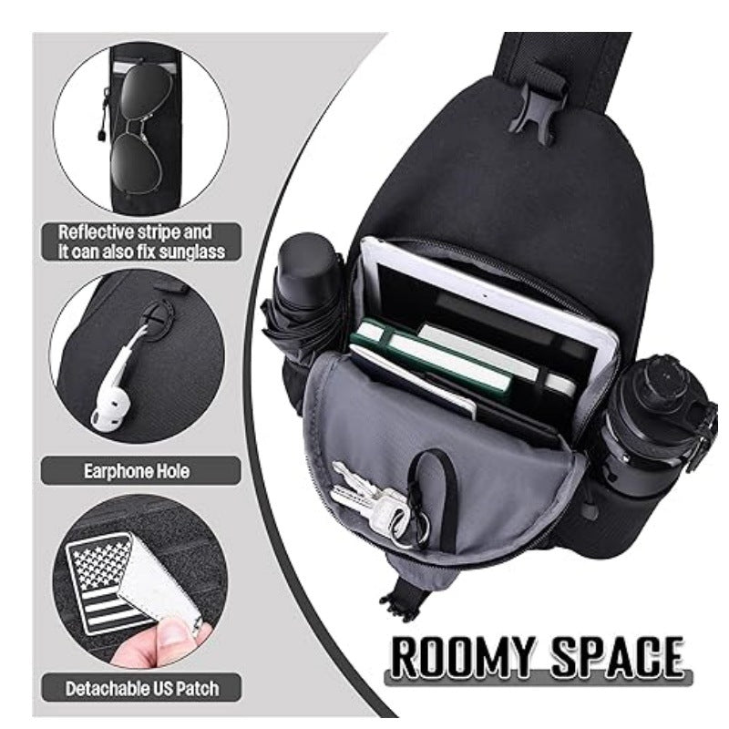 Ergonomischer Sling-Rucksack mit Mehreren Fächern und Praktischen Halterungen Brehn