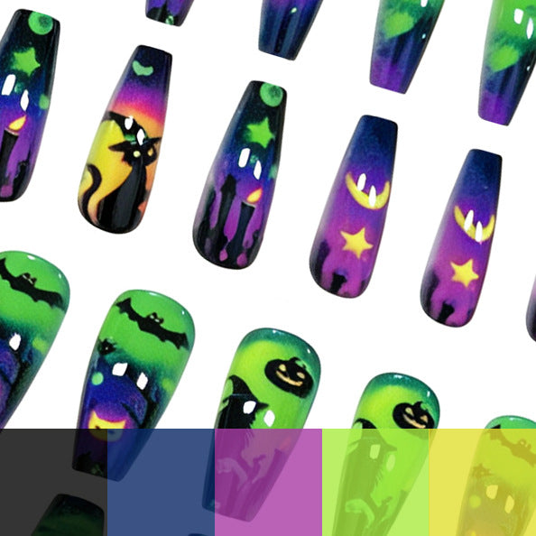 Halloween-Themen Leuchtende Nail Art Brehn