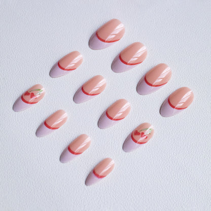 Kreative Kirsch-inspirierte Nagelkunst