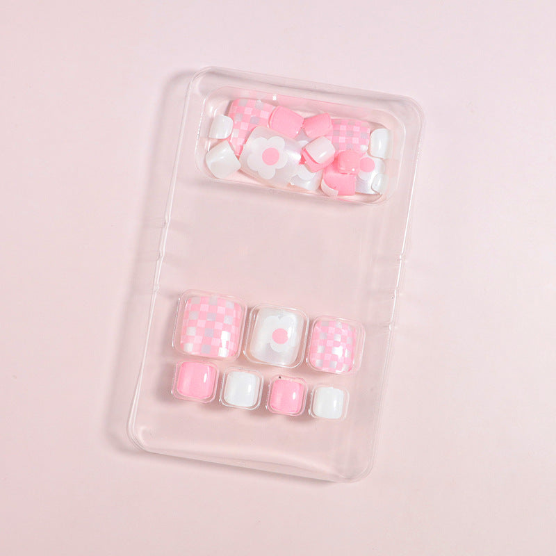 Künstlerisches Floral Press-On Nagelkunst Set Brehn
