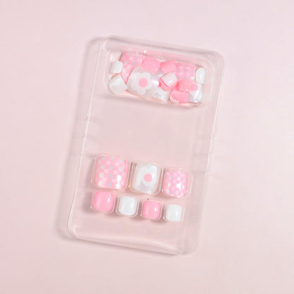 Künstlerisches Floral Press-On Nagelkunst Set Brehn